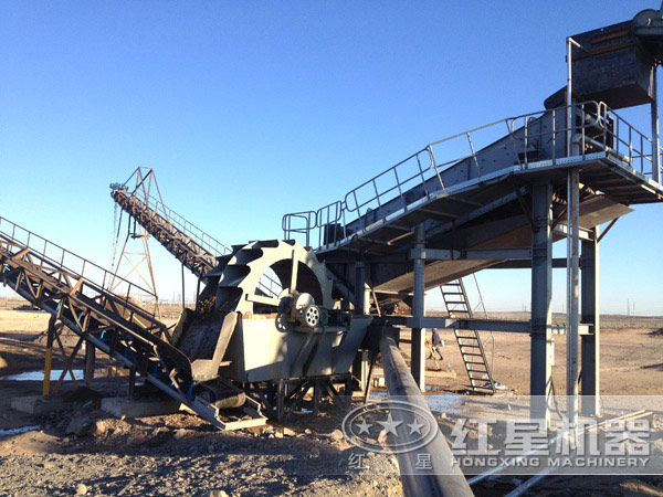 一小時60噸-200噸的石粉洗砂機工作現(xiàn)場 一小時60噸-200噸的石粉洗砂機工作現(xiàn)場