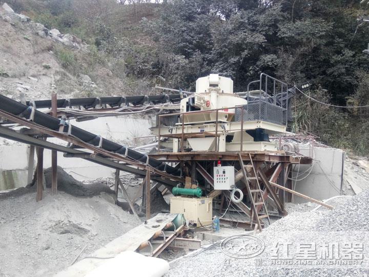 甘肅天水制砂碎石生產(chǎn)線，產(chǎn)量高，粒度好