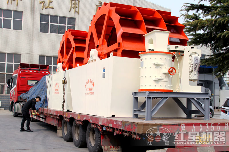 洗砂機發貨到用戶現場，價格實惠，高產效能高