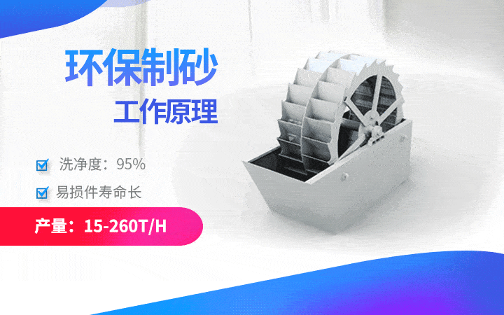 環保型洗砂機產量15-260t/h,易損件壽命長 環保型洗砂機產量15-260t/h,易損件壽命長