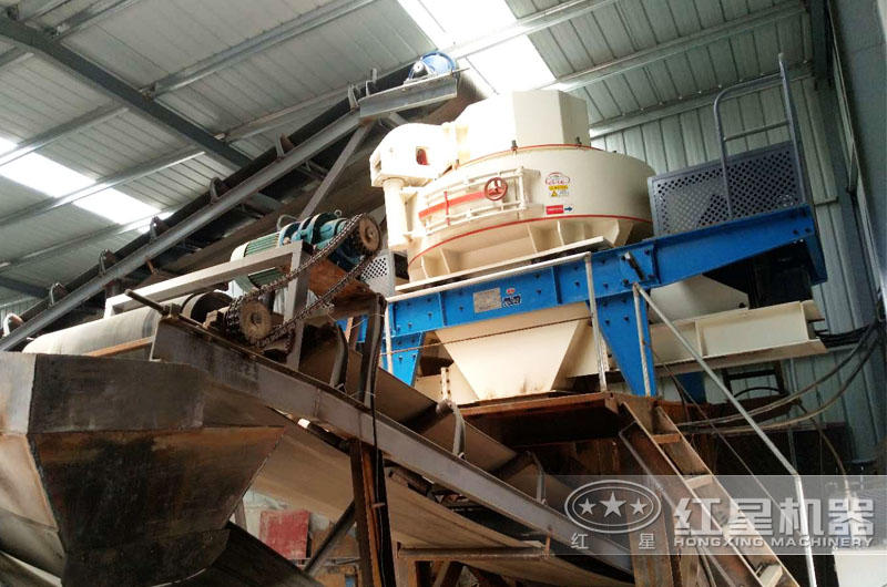 環保型石子生產線制砂機現場，運行穩定，故障率低