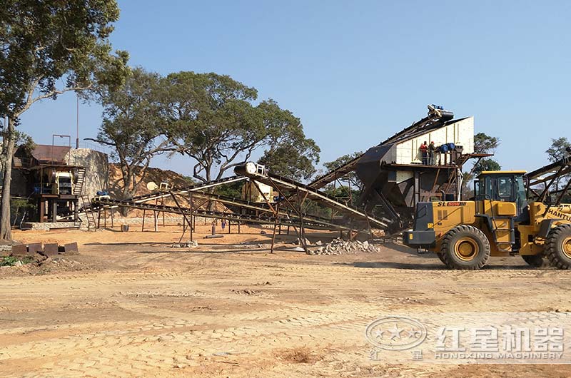 石料生產(chǎn)線現(xiàn)場(chǎng)圖